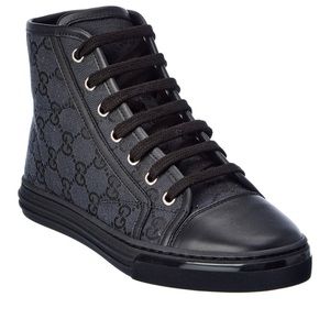 Women’s GG Canvas & Leather High-Top Sneaker